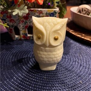 Vintage Avon Bottle Empty Owl Canister Milk Glass Figure Roses Cream Sachet Old